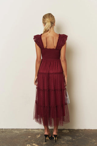 POLKA DOT CHIFFON DRESS