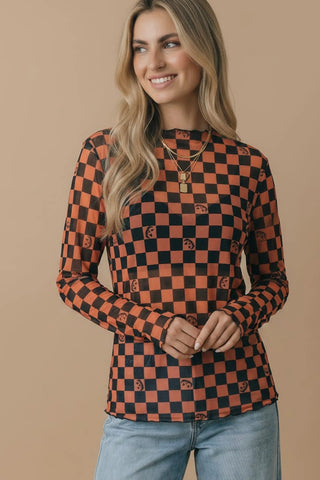 HALLOWEEN PUMPKIN MESH SHIRT
