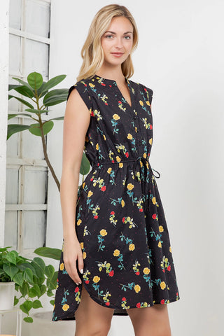 Midnight Garden Floral Mini Dress