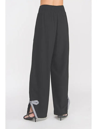 SOFT LINEN BLEND SMOCK WAIST PANTS