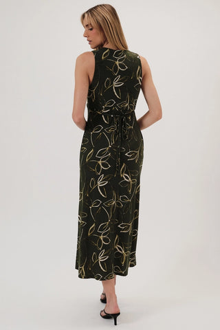 FLORAL V-NECK MIDI DRESS
