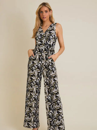 SLEEVELESS FLORAL JUMPSUIT