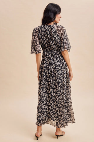FLUTTER SLEEVE ROMANTIC DRESS