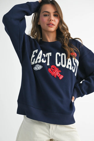 EAST COAST SWEATSHIRT IN NAVY