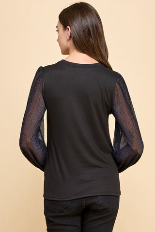 MIX MEDIA HOLIDAY SHINY TOP