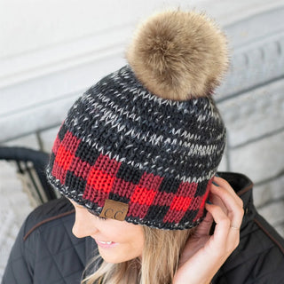 CC PLAID BEANIES